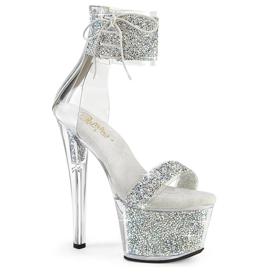 SKY-327RSI Pleaser Silver 7 Inch Platform Pole Platform Shoes Slv Multi RS-Slv Slv RS