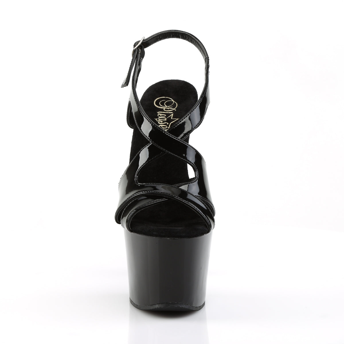 SKY-330 Pleaser Black 7 Inch Fetish Pole Platform Shoes
