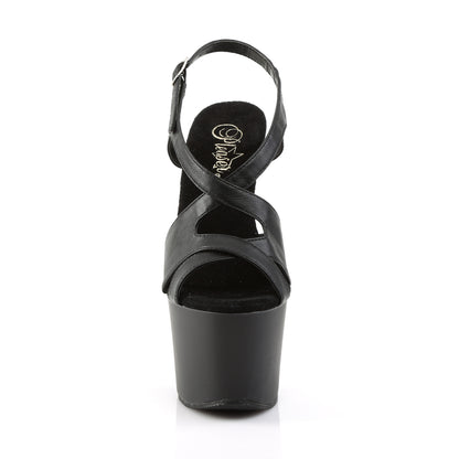 Pleaser SKY-330 Black / Black Matte Platform Sandals - 7 Inch Heels
