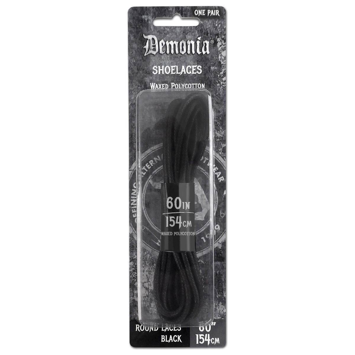 Demonia SL-ANKLE-DE Boot Shoelaces - Black, White One Size Black