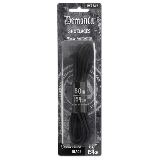 Demonia SL-ANKLE-DE Boot Shoelaces - Black, White One Size Black