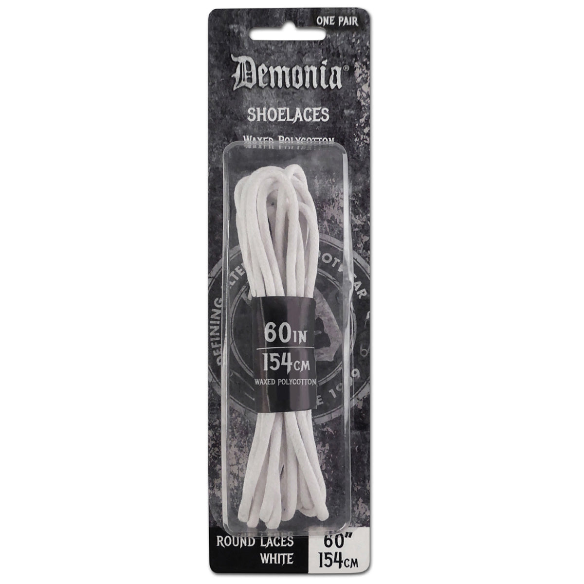 Demonia SL-ANKLE-DE Boot Shoelaces - Black, White One Size White