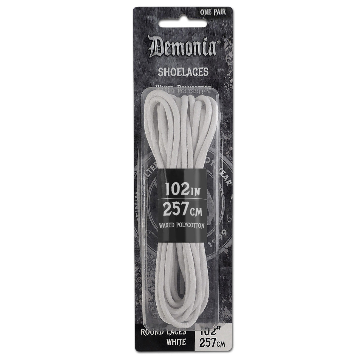 Demonia SL-KNEE-DE Boot Shoelaces - Black, White One Size White