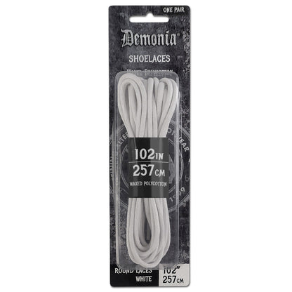 Demonia SL-KNEE-DE Boot Shoelaces - Black, White One Size White