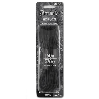 Demonia SL-THIGH-DE Boot Shoelaces - Black, White One Size Black