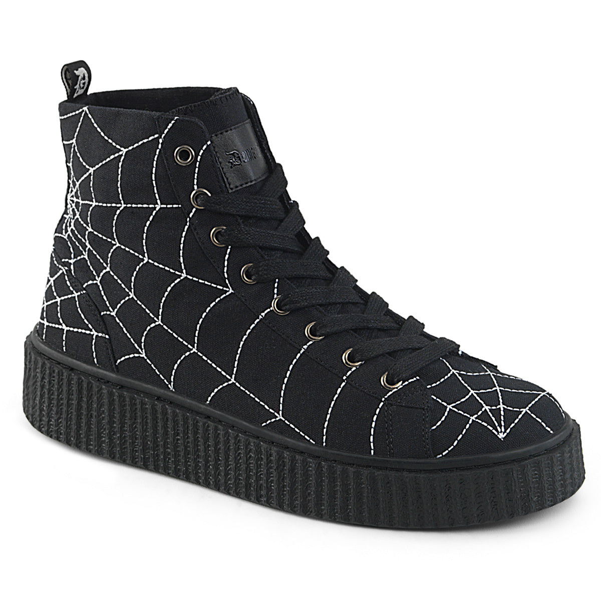 SNEEKER-250 Demonia Cult Black Alternative Unisex Sneakers Black Canvas