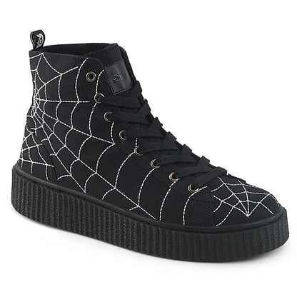 SNEEKER-250 Demonia Cult Black Alternative Unisex Sneakers Black Canvas