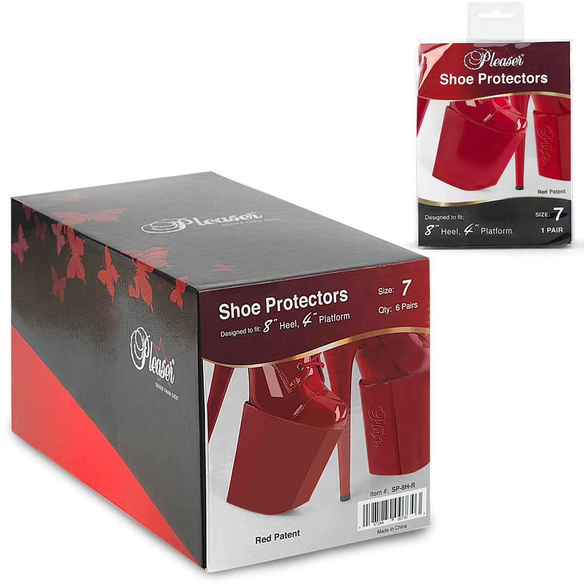 SP-8H-R Pleaser Shoe Protectors for 8" Heels Pole Dancer Platform Shoes Accessories