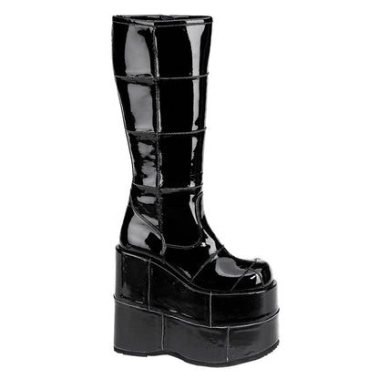 STACK-301 Demonia Cult Black Alternative Footwear Unisex Blk Pat