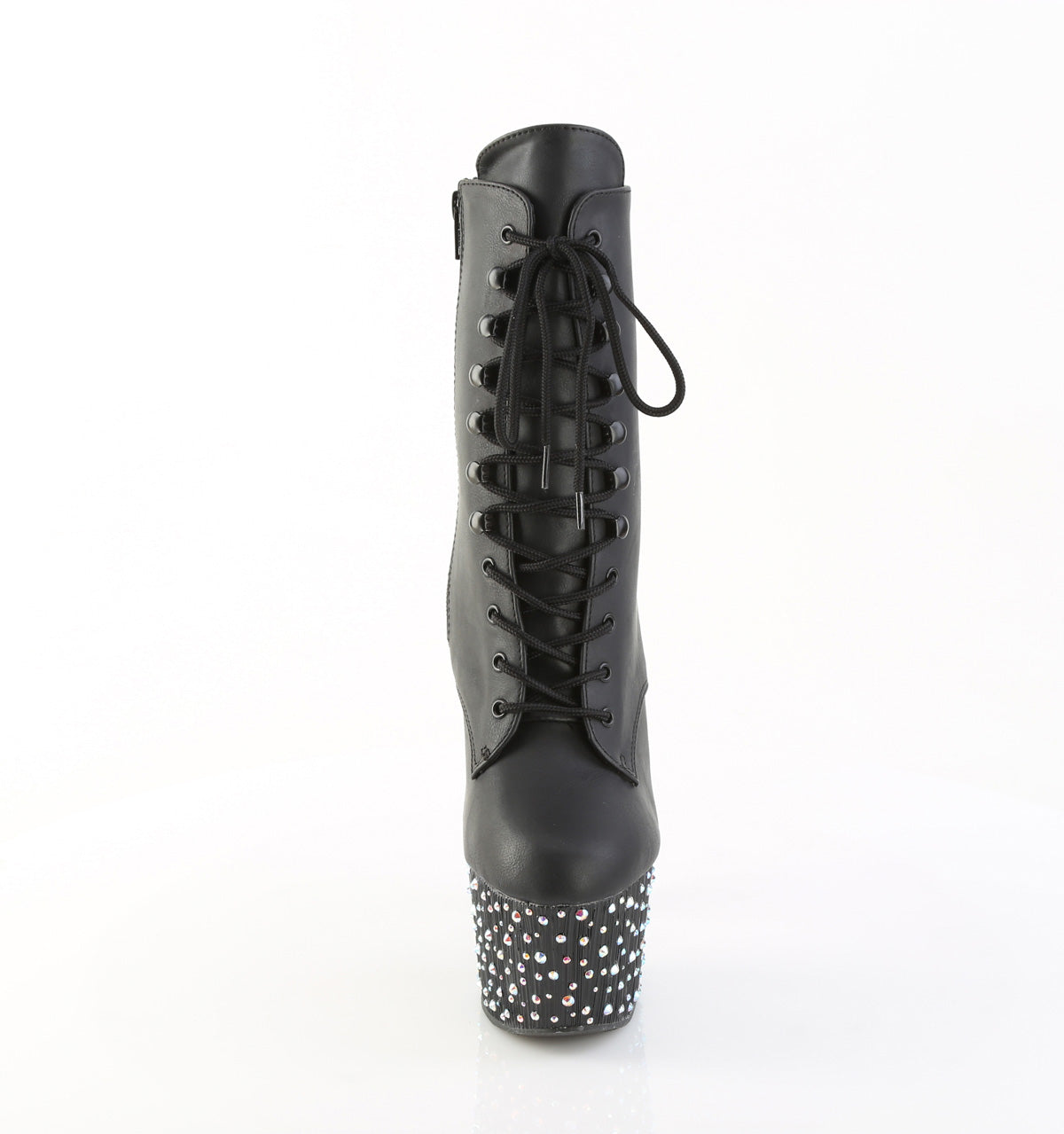 STARDANCE-1020 Pleaser Black 7 Inch Pole Dancer Ankle Boots