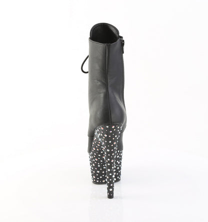 STARDANCE-1020 Pleaser Black 7 Inch Pole Dancer Ankle Boots