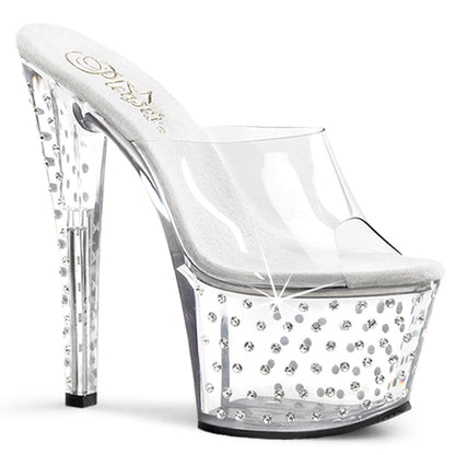 STARDUST-701 Pleaser Clear 7 Inch Fetish Pole Platform Shoes