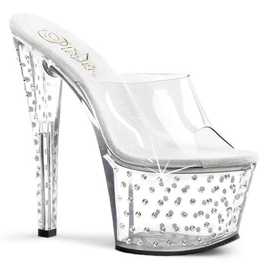 STARDUST-701 Pleaser Clear 7 Inch Fetish Pole Platform Shoes