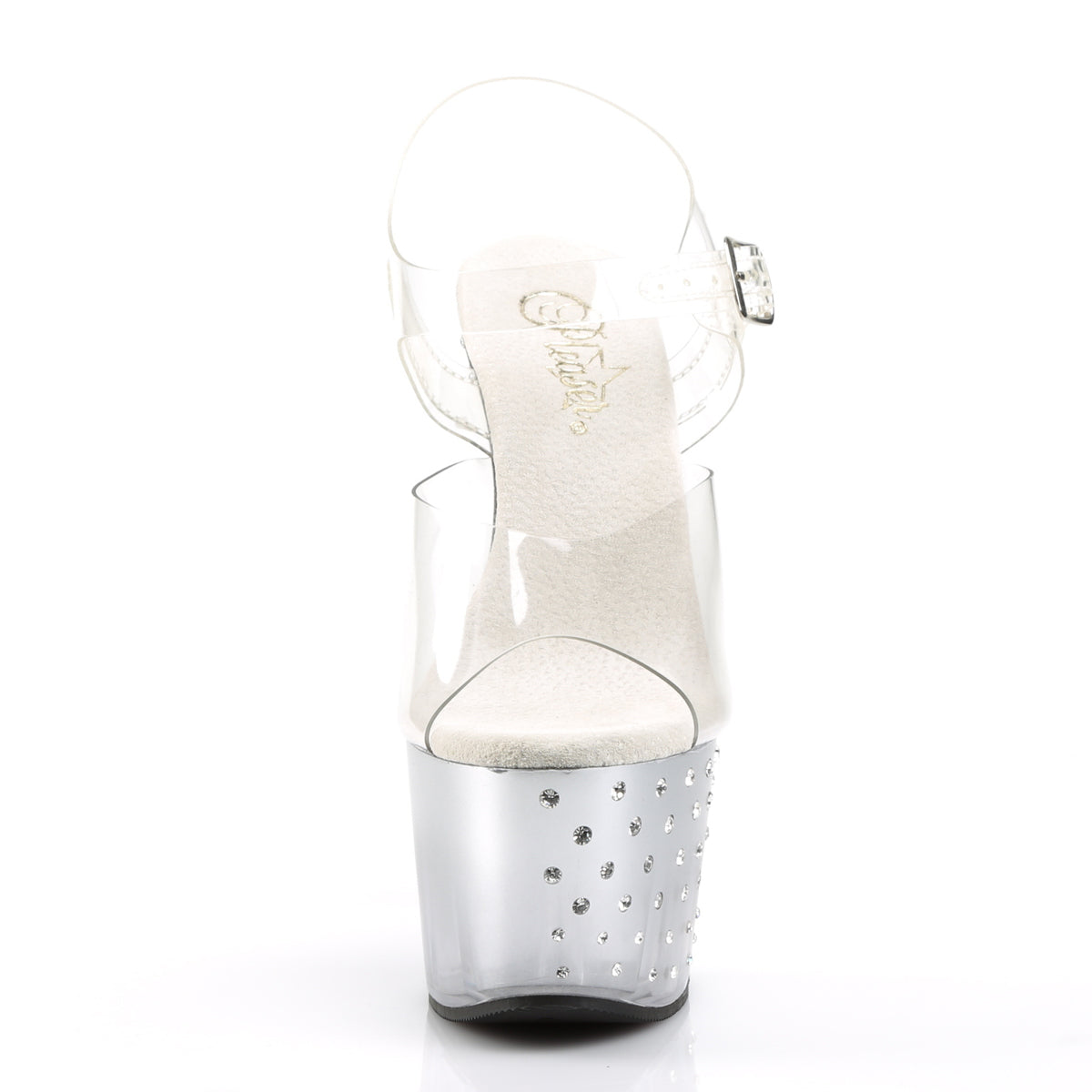 STARDUST-708T Pleaser Clear Silver 7 Inch Exotic Dancing High Heels