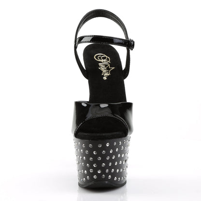 STARDUST-709 Pleaser Black 7 Inch Pole Dancer High Heels