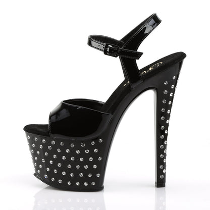 STARDUST-709 Pleaser Black 7 Inch Pole Dancer High Heels