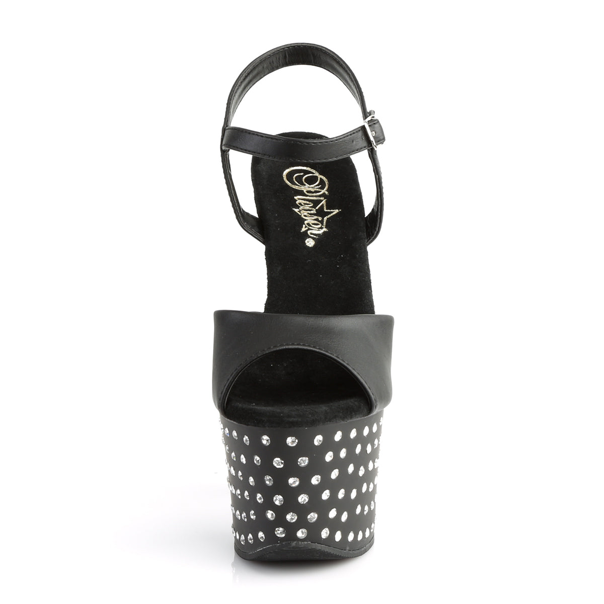 STARDUST-709 Pleaser Black 7 Inch Fetish Pole High Heels