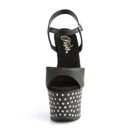 STARDUST-709 Pleaser Black 7 Inch Fetish Pole High Heels
