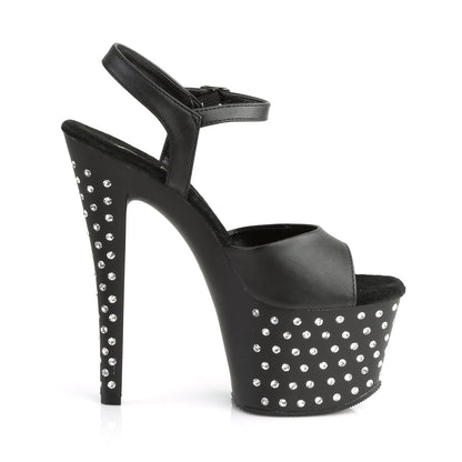 STARDUST-709 Pleaser Black 7 Inch Fetish Pole High Heels