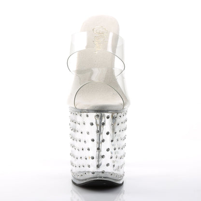 STARDUST-802 Pleaser Clear 8 Inch Pole Dancer High Heels