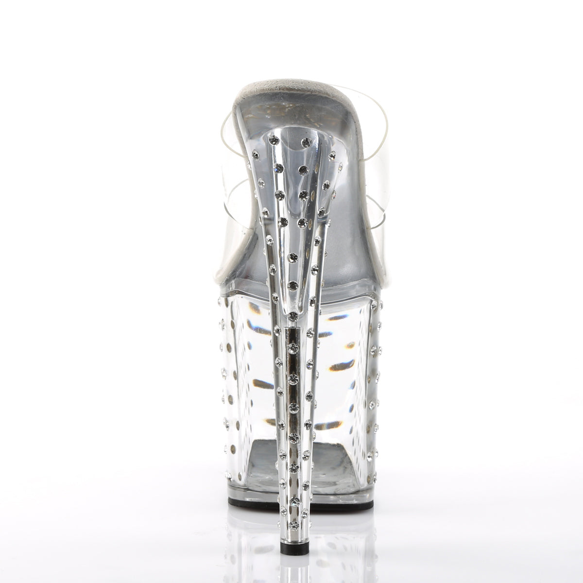 STARDUST-802 Pleaser Clear 8 Inch Pole Dancer High Heels