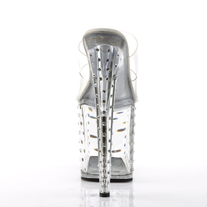STARDUST-802 Pleaser Clear 8 Inch Pole Dancer High Heels