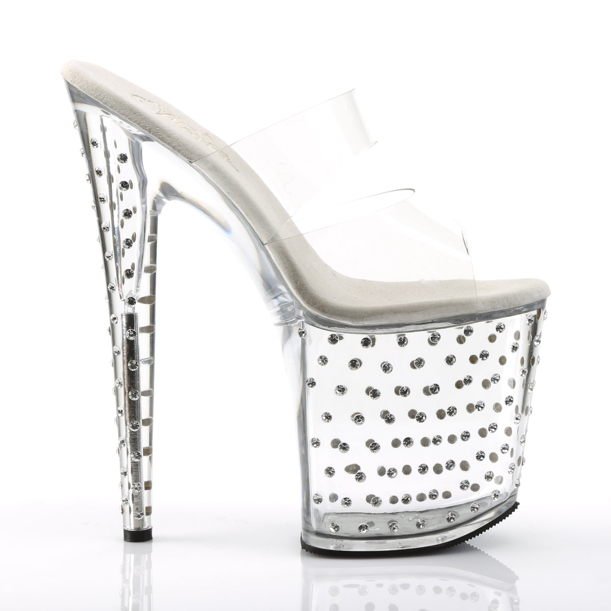 STARDUST-802 Pleaser Clear 8 Inch Pole Dancer High Heels