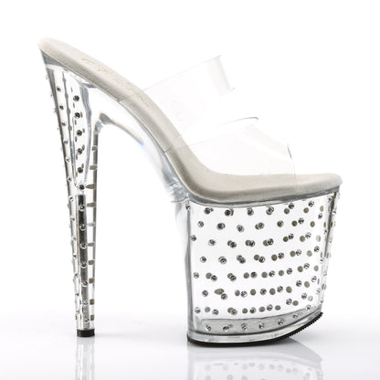 STARDUST-802 Pleaser Clear 8 Inch Pole Dancer High Heels