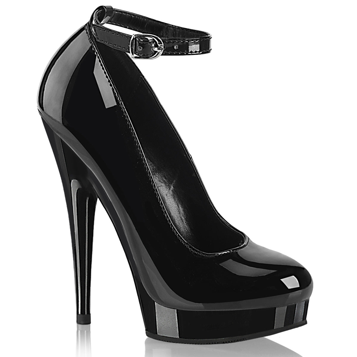 SULTRY-686 Black Fetish Heels Fabulicious Shoes