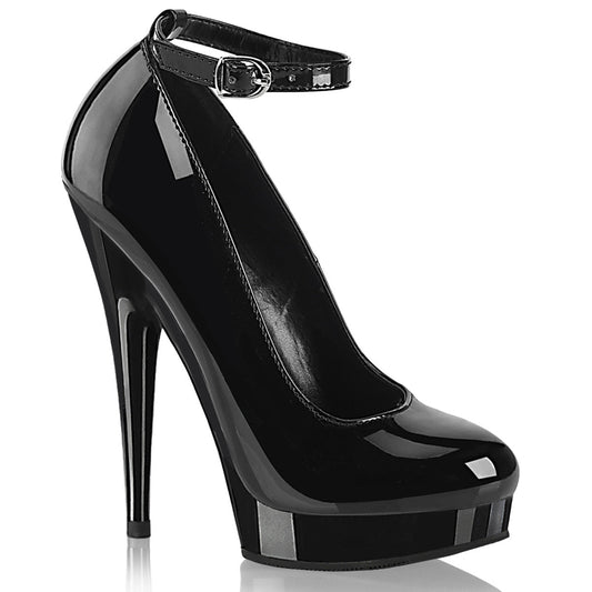 SULTRY-686 Black Fetish Heels Fabulicious Shoes