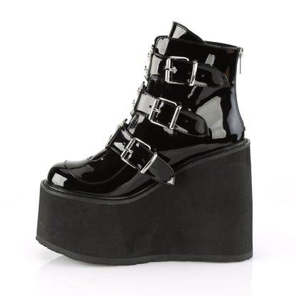 Demonia SWING-105 Black Platform Ankle Boots
