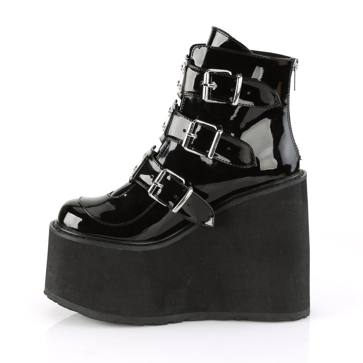 SWING-105 Demonia Cult Black Alternative Women's Ankle Boots