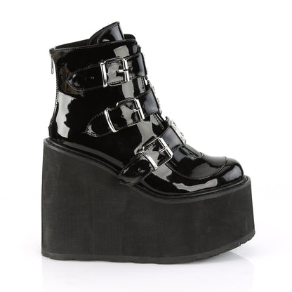Demonia SWING-105 Black Platform Ankle Boots