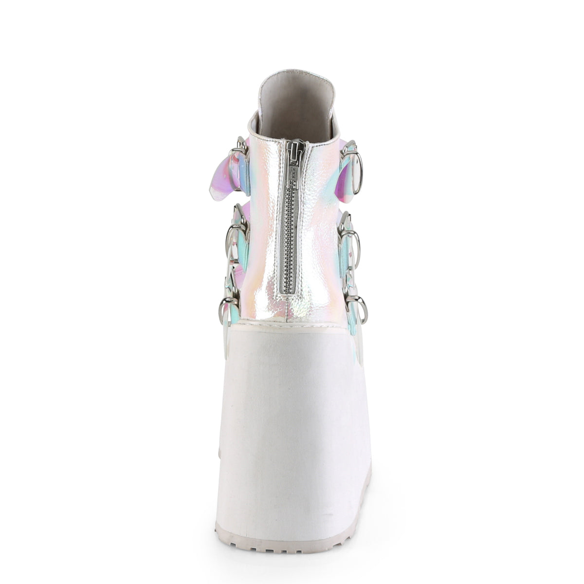 SWING-105 Demonia Cult Pearl Iridescent Alternative Women's Ankle Boots