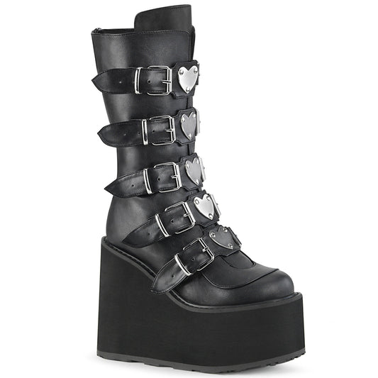 SWING-230 Demonia Cult Black Alternative Knee High Boots