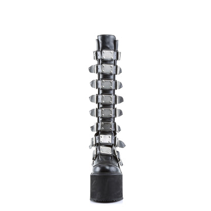 Demonia SWING-815 Black Platform Knee High Boots