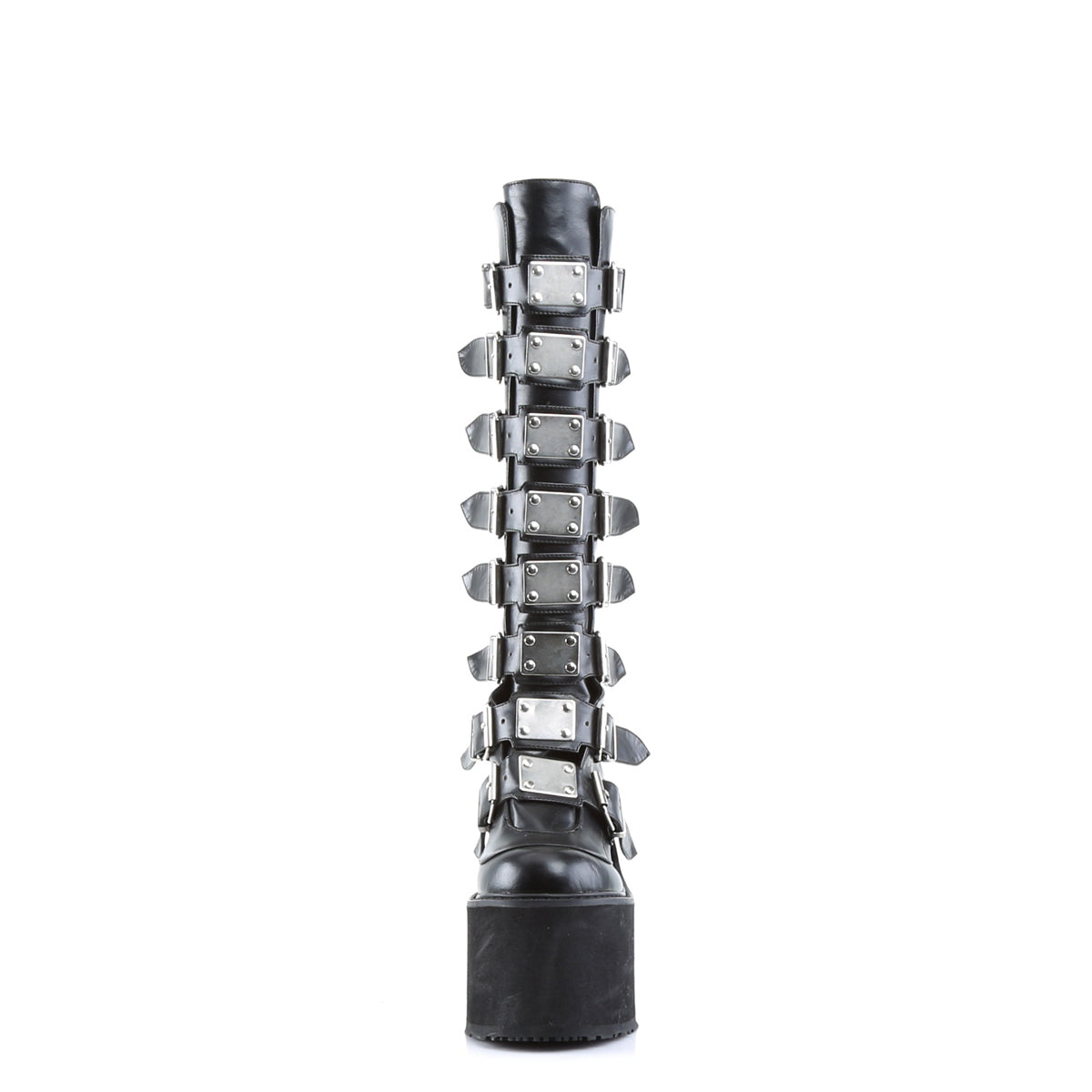 SWING-815 Demonia Cult Black Alternative Knee High Boots