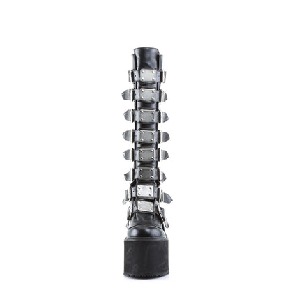 SWING-815 Demonia Cult Black Alternative Knee High Boots