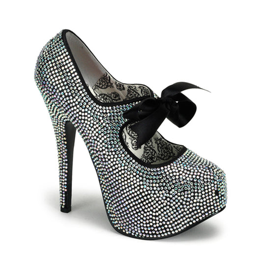 TEEZE-04R Bordello Iridescent Rhinestones 5.8 Inch Hidden Platform Shoes