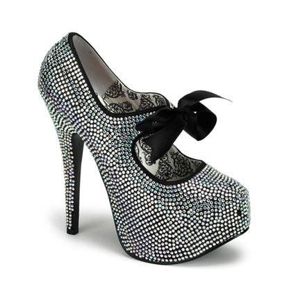 TEEZE-04R Bordello Iridescent Rhinestones 5.8 Inch Hidden Platform Shoes