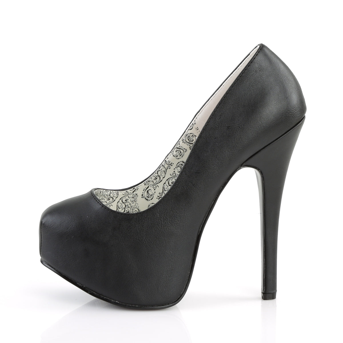 Bordello TEEZE-06 Black Platform Court Shoes - 5 3/4 Inch Heels