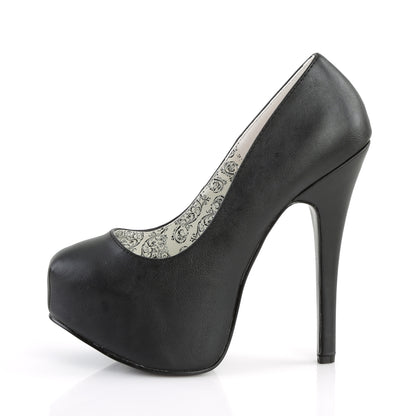Bordello TEEZE-06 Black Platform Court Shoes - 5 3/4 Inch Heels
