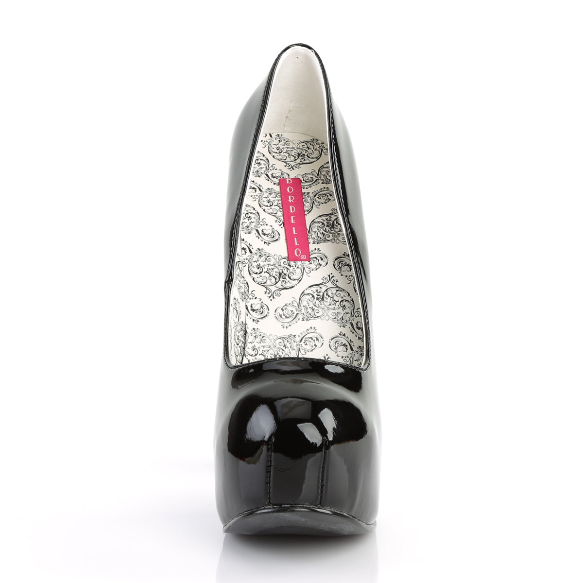 TEEZE-06 Bordello Black 5.8 Inch Hidden Platform Shoes