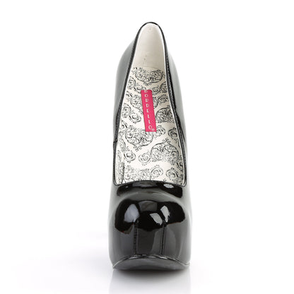 TEEZE-06 Bordello Black 5.8 Inch Hidden Platform Shoes
