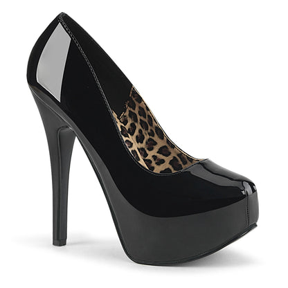 TEEZE-06 Bordello Black 5.8 Inch Hidden Platform Shoes