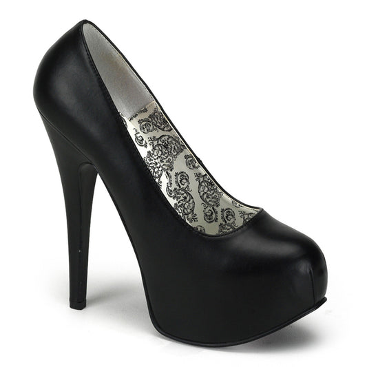 TEEZE-06 Bordello Black 5.8 Inch Hidden Platform Shoes