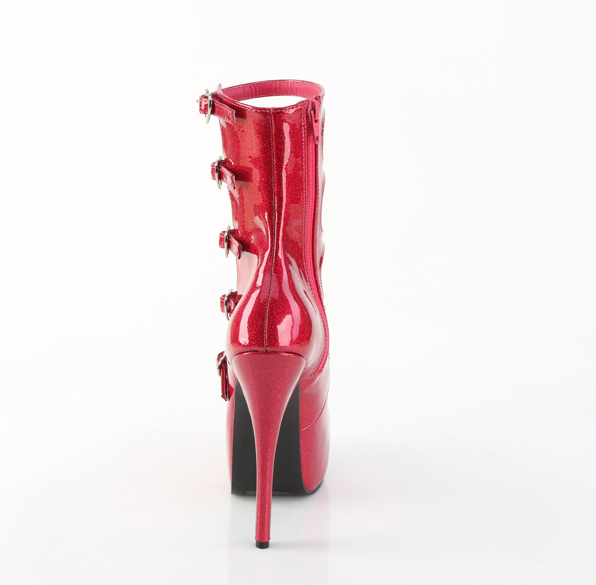 Bordello TEEZE-23 Fuchsia Glitter Platform Boots - 5 3/4 Inch Heels