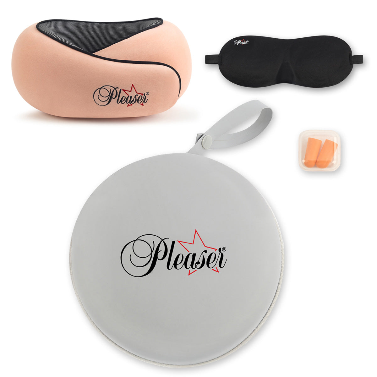 Pleaser TGS-001BP Baby Pink Travel Neck Pillow