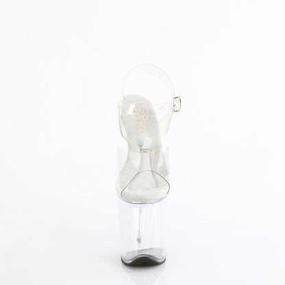 TREASURE-808FLA Pleaser Clear 8 Inch Fetish Pole High Heels