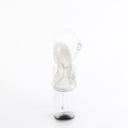 TREASURE-808FLA Pleaser Clear 8 Inch Fetish Pole High Heels